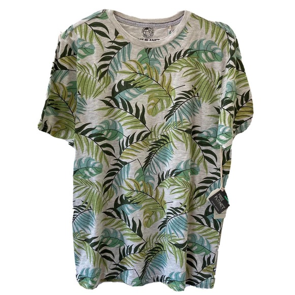 NEW! Free Planet Organic Palm Crew Tee - Men's S - NWT - Picture 1 of 3